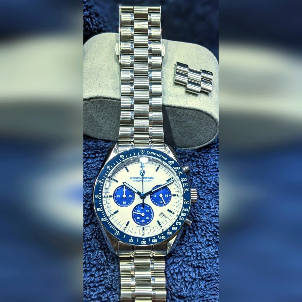 Pagani Design PD1701 Speedmaster Moon Watch Luxury VK63 Chronograph Quartz Diver